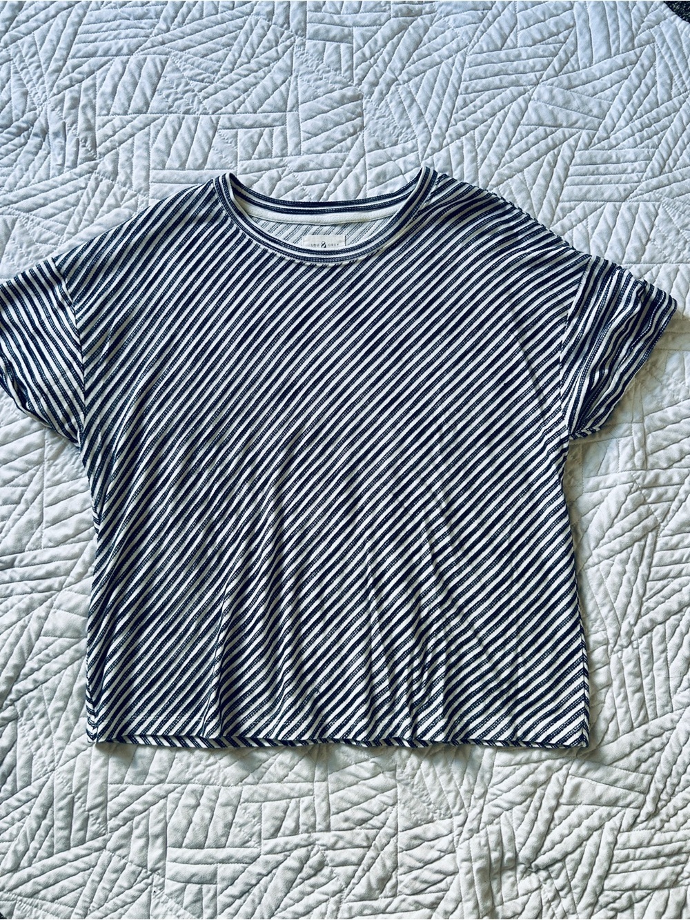 Ann Taylor LOFT Lou & Grey Diagonal Stripe Tee